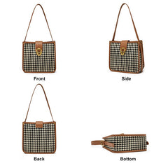 Houndstooth Commuter Shoulder Bag Autumn  Large-Capacity Female Bag