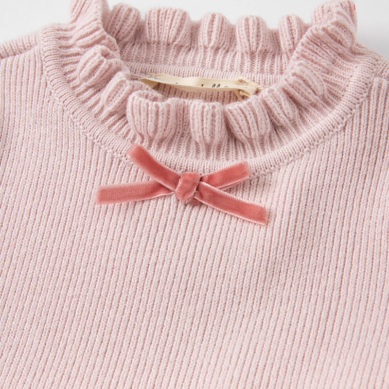 winter baby girl cute bow stars mesh sweater dress children fashion party dress