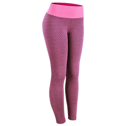 Grid Tights Yoga Pants Women Seamless High Waist Leggings