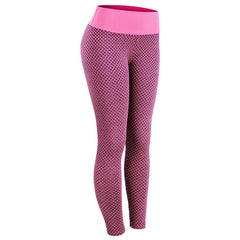 Grid Tights Yoga Pants Women Seamless High Waist Leggings