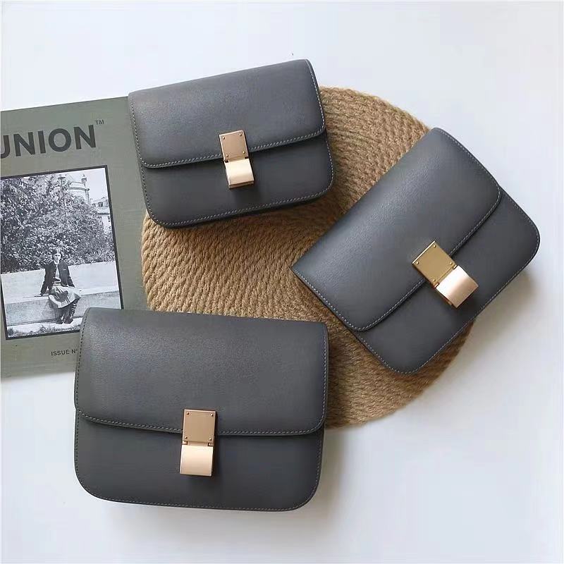 Genuine Leather Ladies Tofu Bag Luxury Design Handbag Purse Small