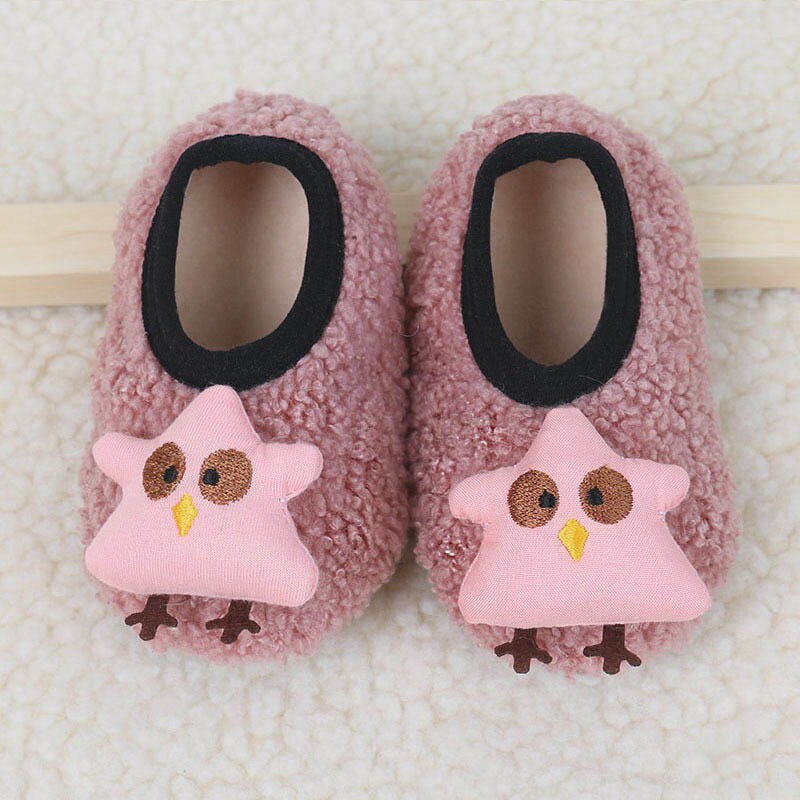 Winter Children Floor Shoes For Baby Slippers Infant Toddler Plush Warm