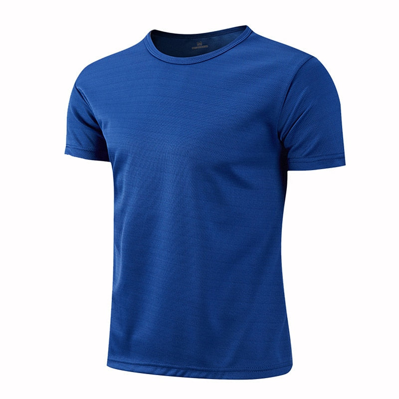 Quick-drying Round Neck Sport T-shirt Gym Jerseys Fitness Shirt Trainer Running