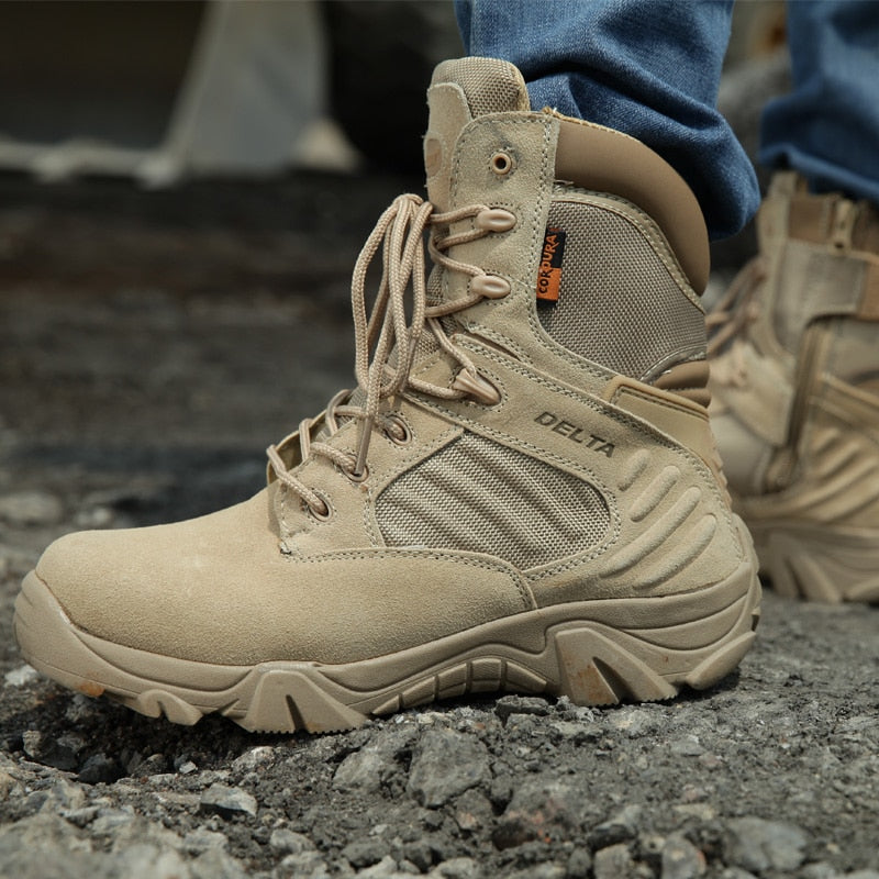 Military Tactical Mens Boots Special Force Leather Waterproof Desert