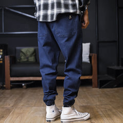 Plus Size Jeans Men Loose Joggers Streetwear Harem Jeans Cargo Pants