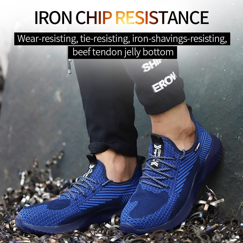 Work Safety Shoes Men Ankle Boots Shoe Man Work Summer Breathable