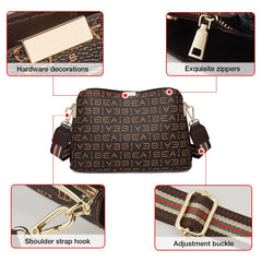 Women Wide Woven Shoulder Strap Messenger Bag Women Shoulder Bag