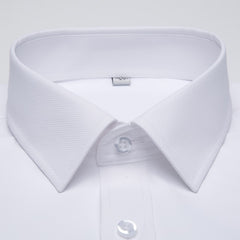 Men's Long Sleeve Standard-fit Solid Basic Dress Shirt Patch
