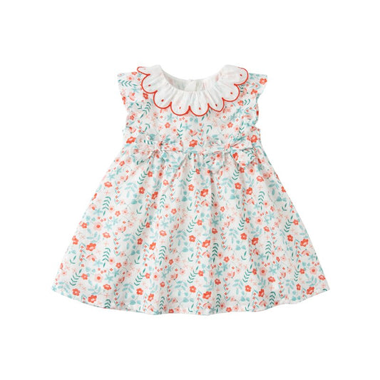 dave bella summer baby girl cute bow floral print dress children fashion party dress