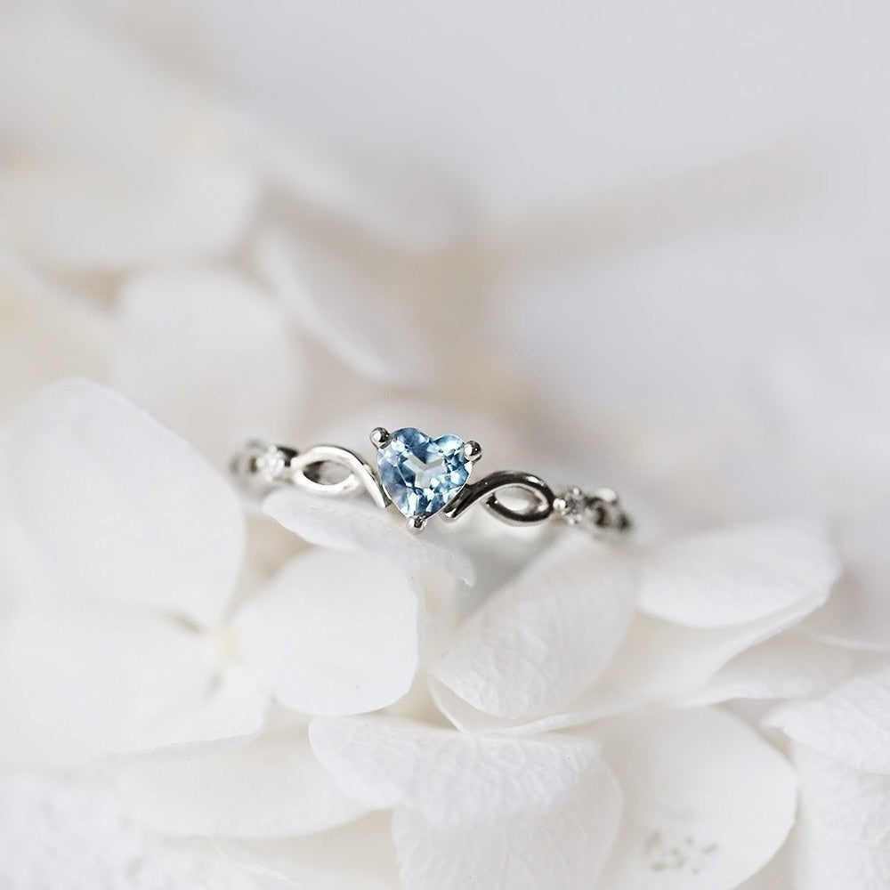 Simple Heart Ring For Women Female Cute Finger Rings Romantic