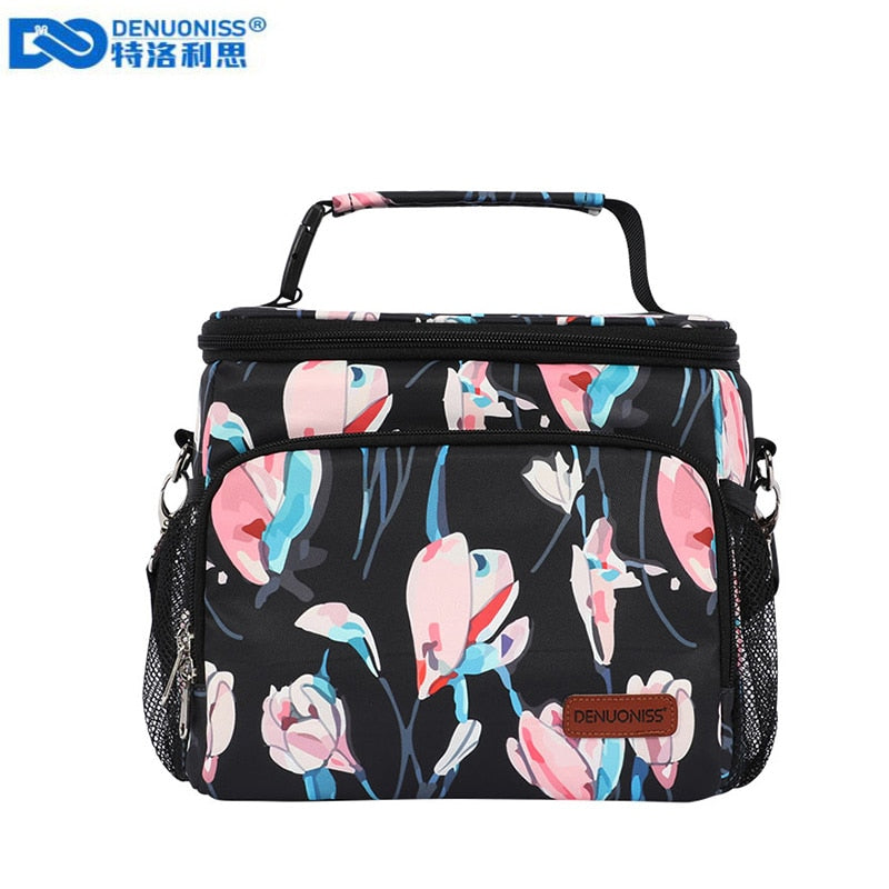 Folding Printing Cooler Bag Waterproof Insulated Ice Thermal Bag For Steak