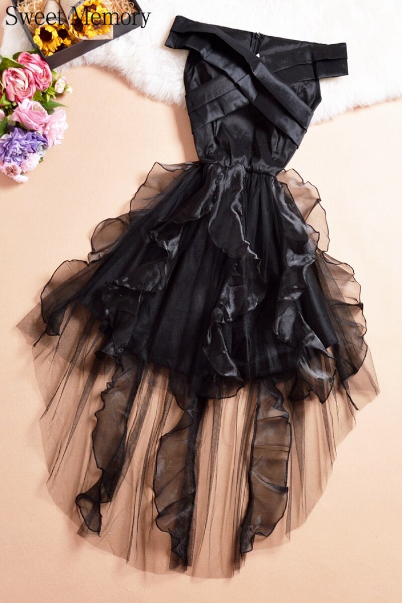 Homecoming Dresses: Blue Black White Red High Low Prom Dresses Princess