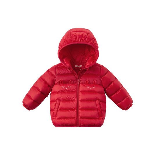 winter baby girls down cartoon coat zipper hooded outerwear