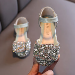 Shoes Pearl Rhinestones Shining Kids Princess Shoes Baby Girls Shoes For Party