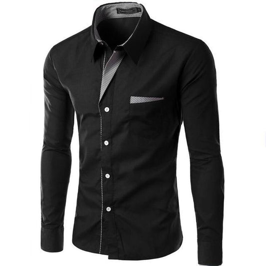 Fashion Camisa Masculina Long Sleeve Shirt Men Slim fit