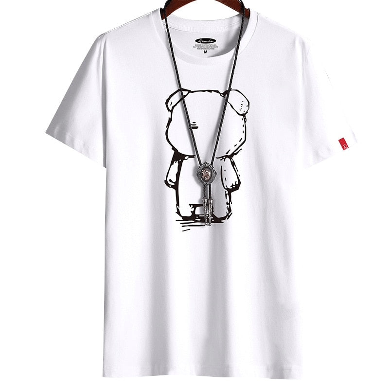 T Shirt for Men Newest Clothing Fitness White O Neck Anime Man T-shirt