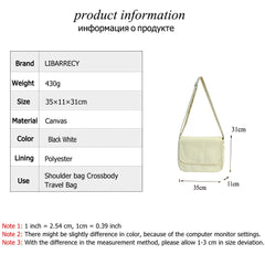 Solid Color Designer Fashion Women's Shoulder Bags High Quality Canvas Ladies