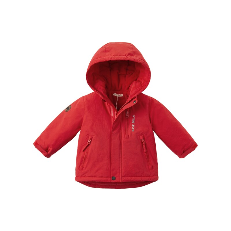 Winter Baby Unisex Fashion Solid Pockets Padded Hooded Coat