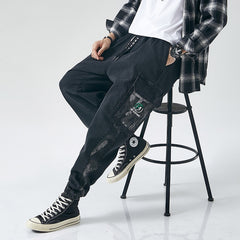 Plus Size Jeans Men Loose Joggers Streetwear Harem Jeans Cargo Pants