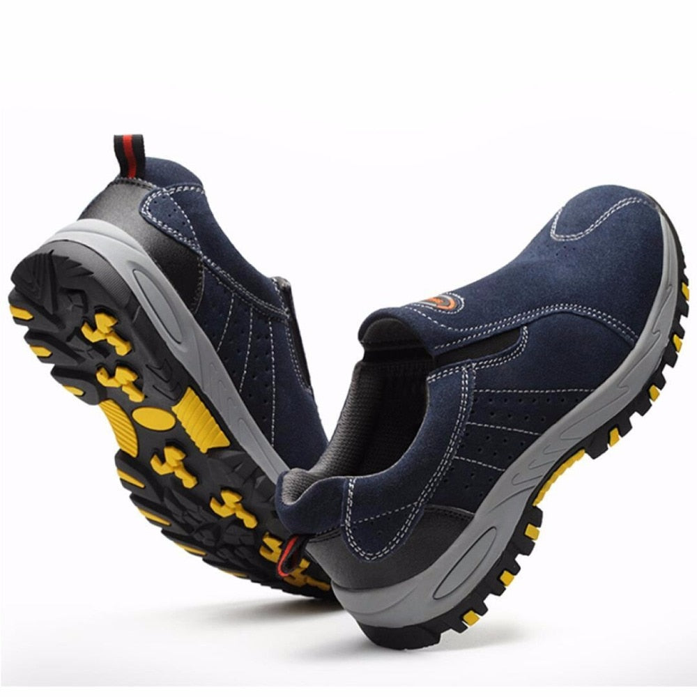 Steel Toe Safety Work Shoes Men Fashion Summer Breathable Slip