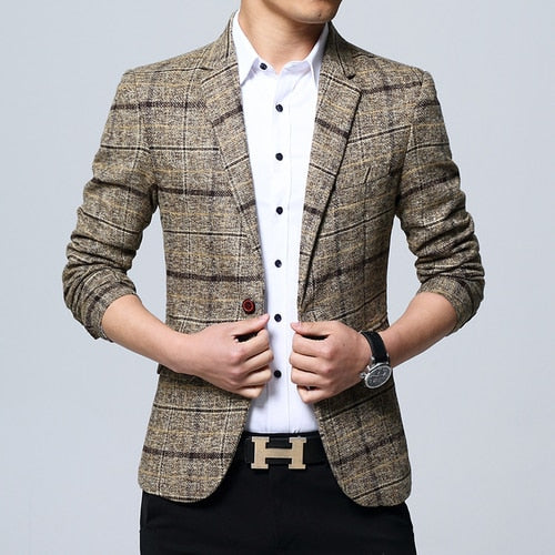 Mens Blazers Slim Fit Suits for Men Business Formal Blazer Mens Wedding Suit