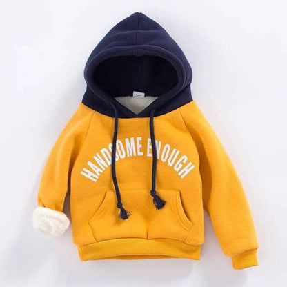 Winter Boys Hoodies Handsome Keep Warm Hooded Casual Kids Sweater Loose
