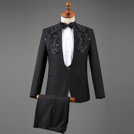Tuxedo for Mens: Red Diamond Floral Men Suits for Wedding Mens Suits 3 Piece