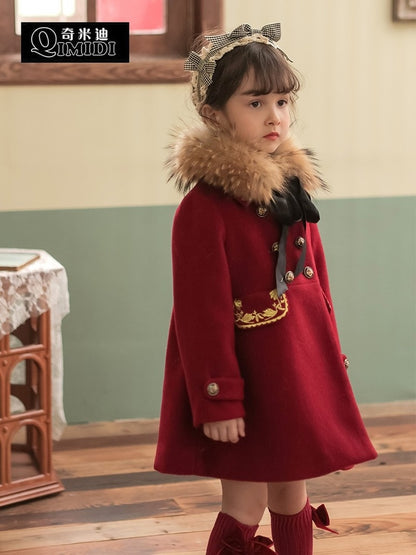 Spanish Girls Clothes Coat for Girl Kids Winter Clothes Girls Christmas Warm Jacket