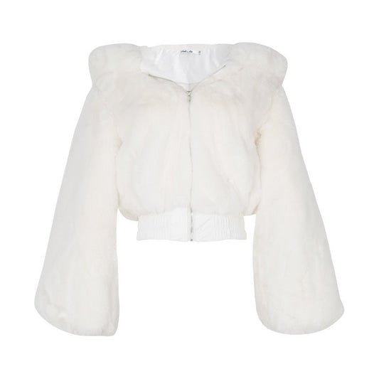 High Quality Furry Cropped Faux Fur Coats and Jackets Women Fluffy Top Coat