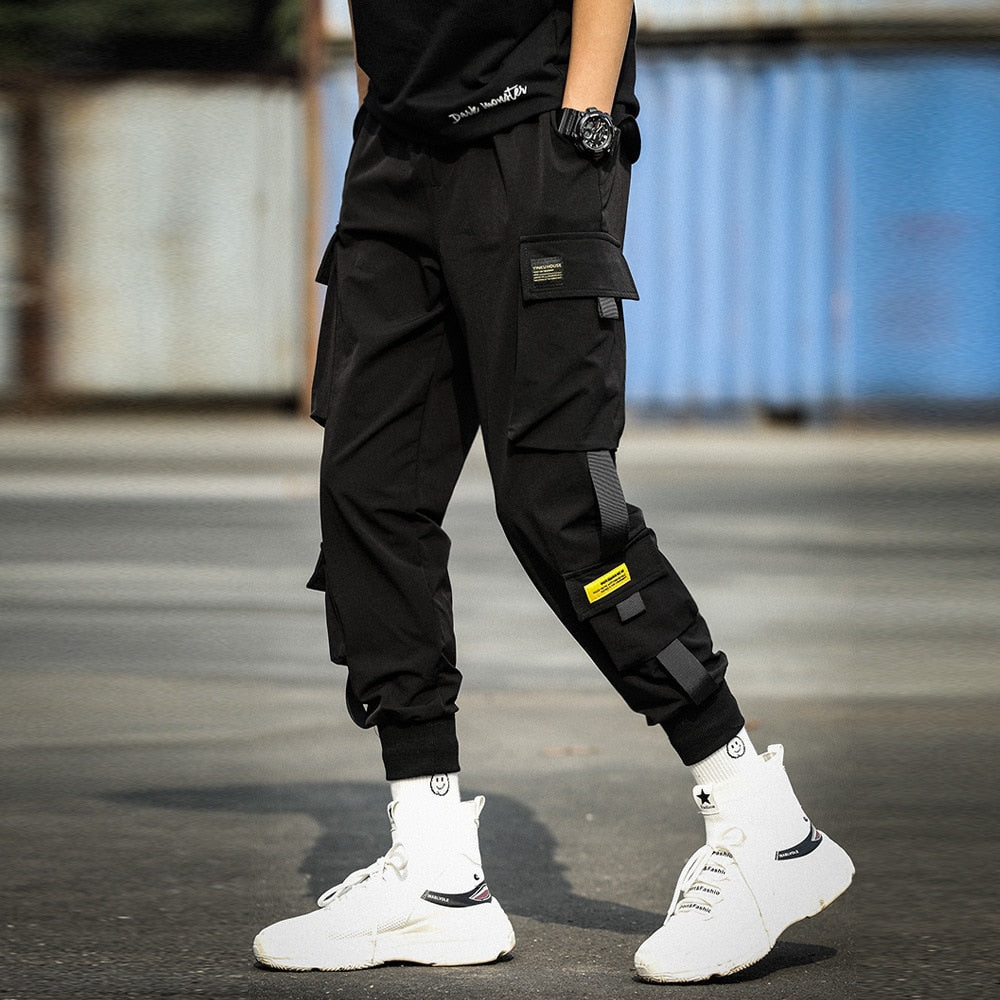 tie-foot overalls men trendy brand trousers ins nine points