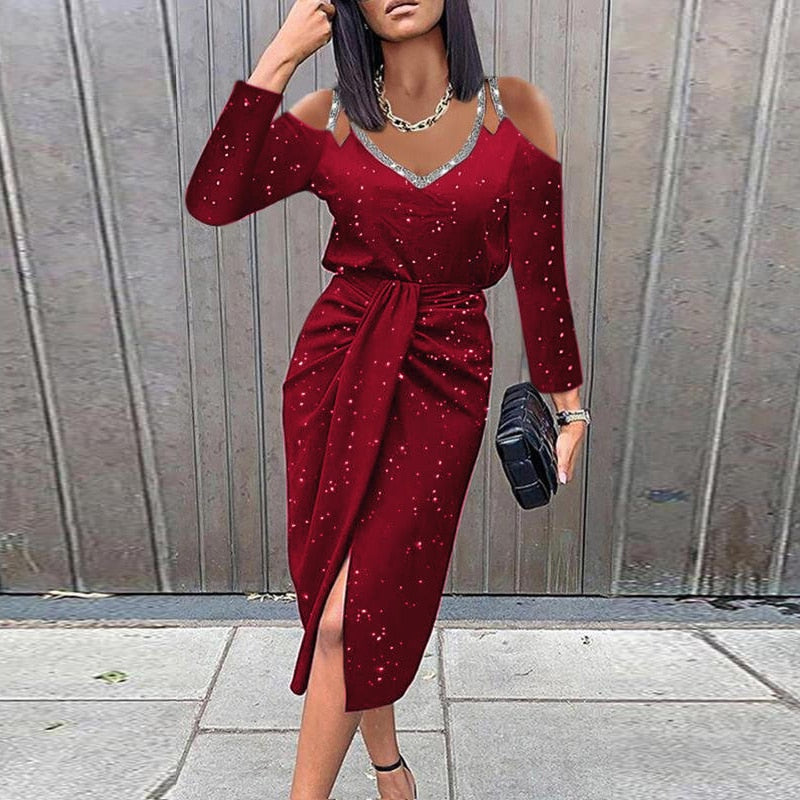 Women Hollow Out Short Sleeve Party Dress Women Elegant O Neck Folds