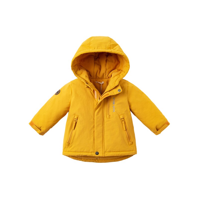 Winter Baby Unisex Fashion Solid Pockets Padded Hooded Coat