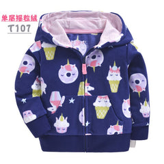 Toddler kids coats fleece boys jacket children clothes dinosaur girls clothes rainbow