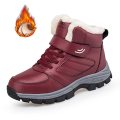 Nine o'clock Winter Couple Casual Boots Stylish Leather High-top Sneaker