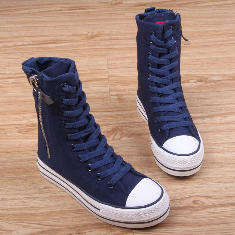 Fashion Women Sneakers Denim Casual Shoes Female Summer Canvas Shoes