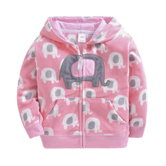 Toddler kids coats fleece boys jacket children clothes dinosaur girls clothes rainbow