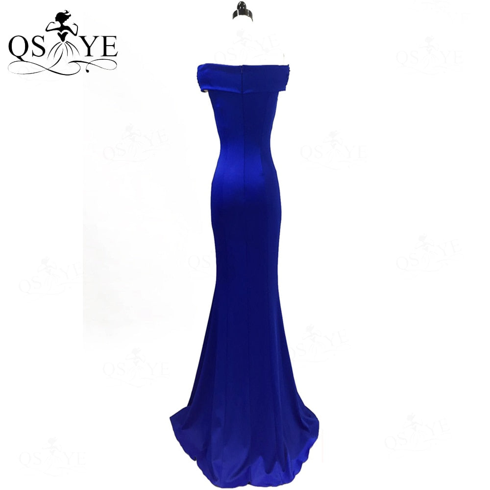 Homecoming Dresses: Royal Prom Dress Long Mermaid Bead Evening Dress