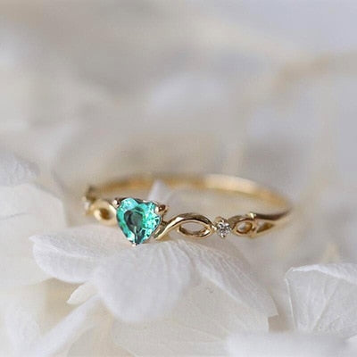 Simple Heart Ring For Women Female Cute Finger Rings Romantic