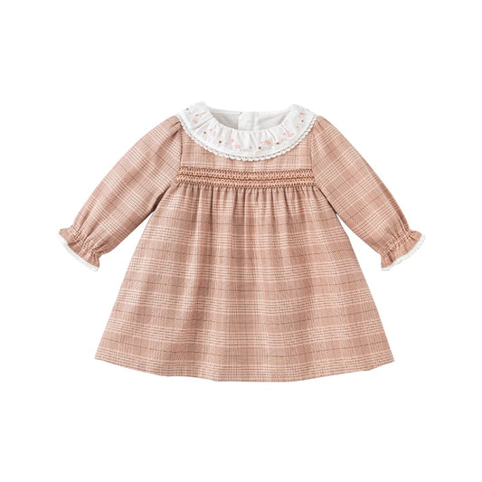 dave bella autumn baby girl cute floral plaid dress children fashion party dress