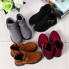 Winter Girls Winter Boots Classic Buckle Kids Ankle Boots Children Martin Boots
