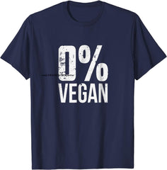 Zero Percent Vegan Funny BBQ Carnivore Meat Eater T-Shirt Top T-shirts for Men