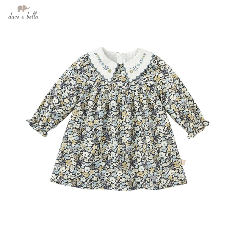 dave bella autumn baby girl cute floral print dress children fashion party dress
