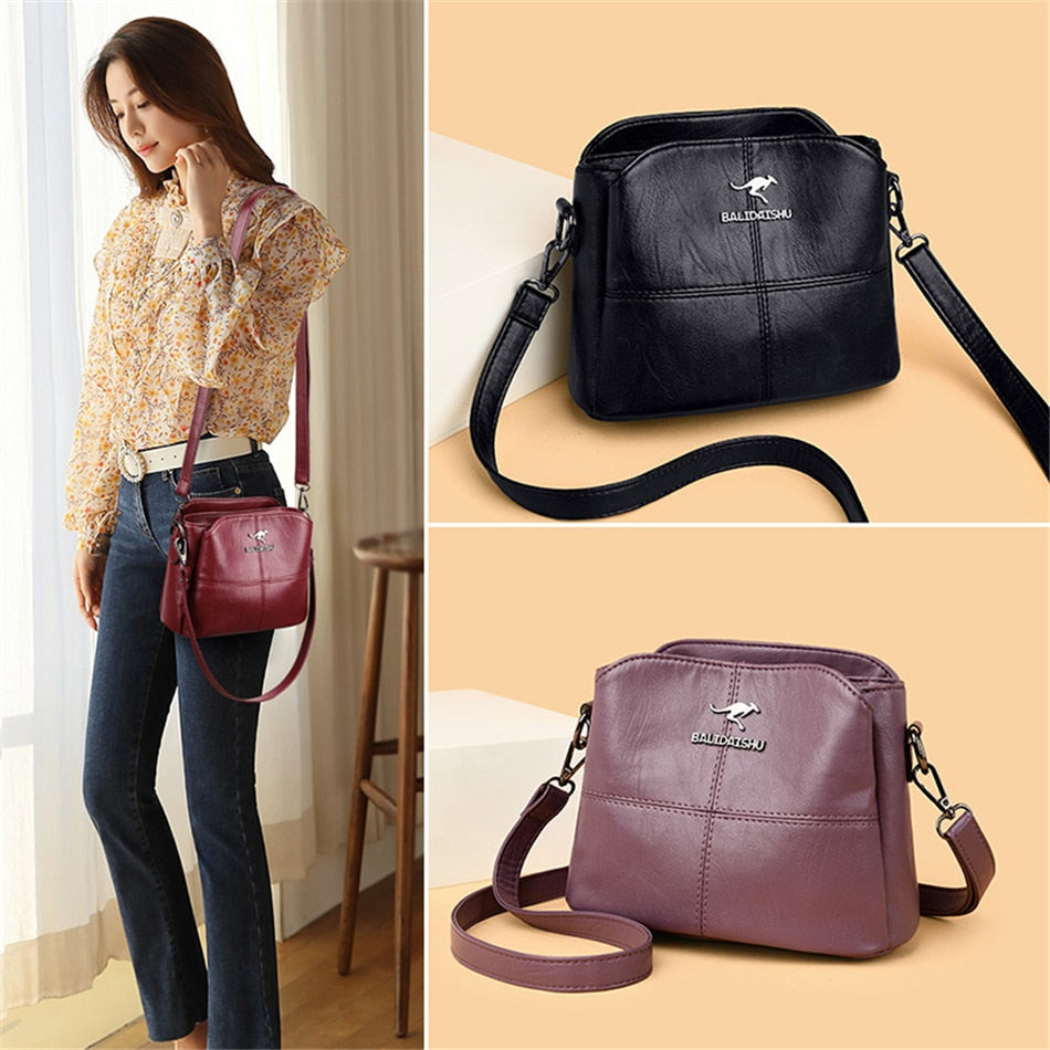 Women Embroidery Tote Bag High Quality Leather Ladies Handbags