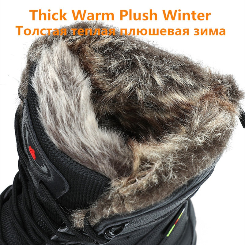Winter Waterproof Men Boots Plush Super Warm Snow Boots Men Sneakers