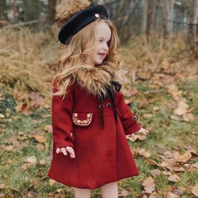 Spanish Girls Clothes Coat for Girl Kids Winter Clothes Girls Christmas Warm Jacket