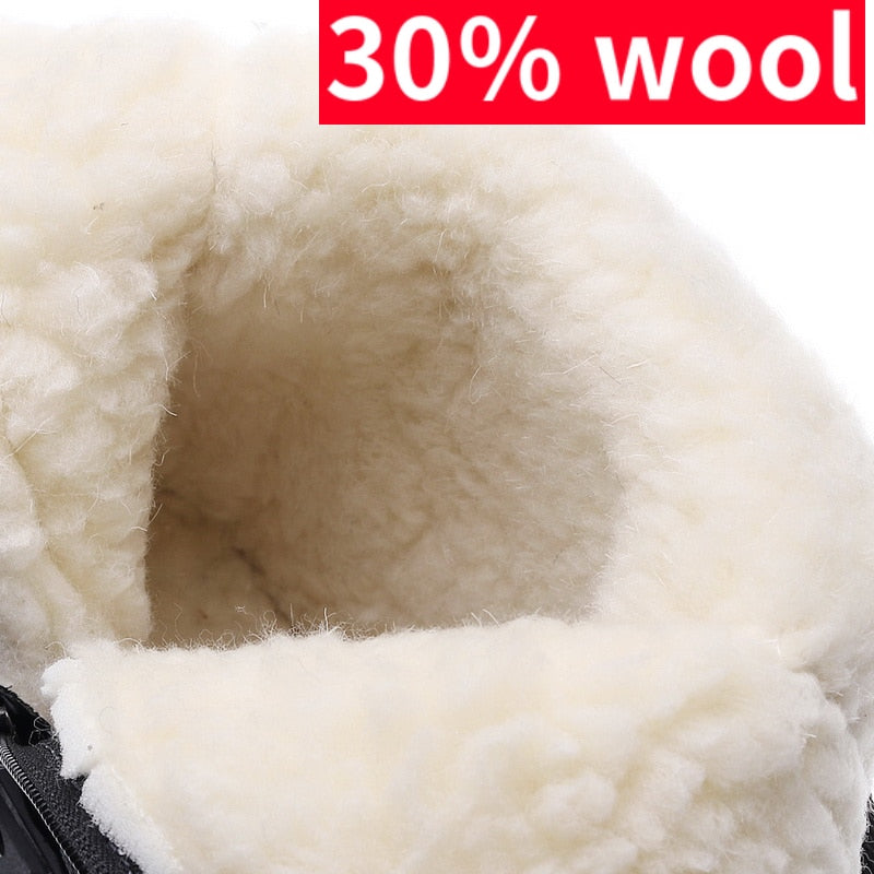 Winter Thick Couple Snow Boots Plus Mens Warm Side Zipper Outdoor