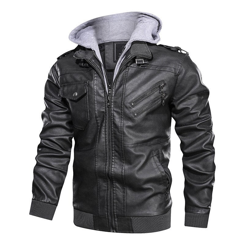 Men Spring Leather Jacket Outwear Vintage Pilot Military Tactical Motorcycle