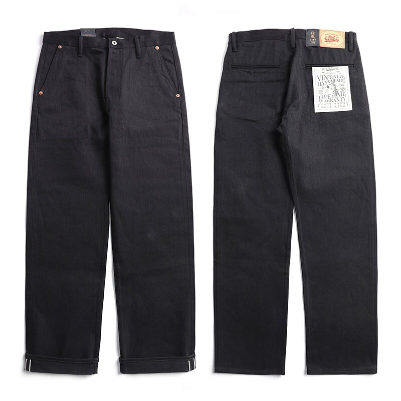 Vintage 14 Oz Indigo Selvage Stylish Trousers Mens Casual Chino Raw Denim Jean