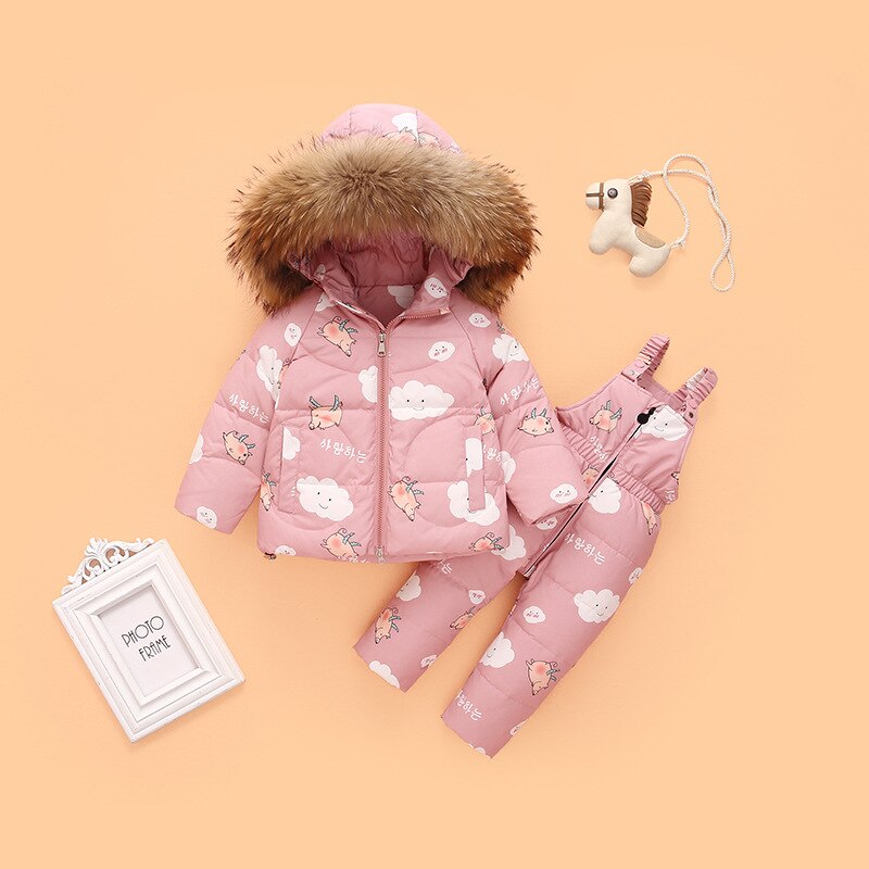 children down jacket suits for men and women baby suspenders