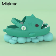 Kids Slippers For Home Summer Girls Boys Children Clogs Shark Shape EVA